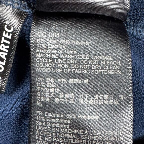 Marmot Half Zip Pullover Womens Small Blue Polartec Fleece Thumbholes Outdoor - Picture 15 of 16